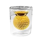 Genérico Golfgas - Glasbecher in Golfballform, doppelwandige, runde...