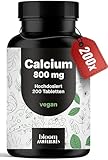 Calcium Tabletten Hochdosiert - 200 Tabletten - 800mg Kalzium pro Tag -...
