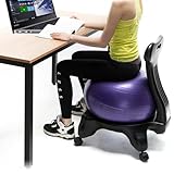 Ergonomischer Balance-Ballstuhl mit Rollen für Büro, Kerntraining und...