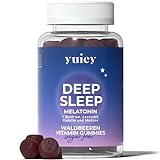 yuicy DEEP SLEEP - Zuckerfreier Melatonin-Gummi hochdosiert mit Baldrian...