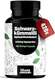 Schwarzkümmelöl Kapseln Hochdosiert – 420 Softgel Kapseln – 1.000 mg...
