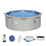 Bestway Hydrium Stahlwandpool Komplett-Set mit Sandfilteranlage Ø 360 x...