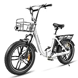 SAMEBIKE E Bike Herren mit 48V 13Ah Batterie, 20 * 4.0 Zoll, 7-Gang...