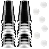 Bierpong Becher Set, Beer Pong Becher Enthält 6 Tischtennisbälle und 50...