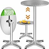 Casaria 2in1 Stehtisch Klappbar Höhenverstellbar 70 cm / 115 cm Hoch...