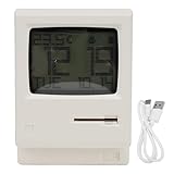 YDuupxe Retro-Wecker mit Pixel-Display, ABS, 1200 MAh Akku, Tischuhr Im...