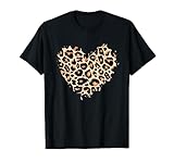 Gepard Leopard Herz Mädchen Tier Print T-Shirt