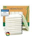 HEIMSTEDT® Bambus Tücher Weiß (10er Pack) - nachhaltige Bambus...