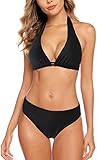 Aidotop Damen Bikini Set Triangel Badeanzug Strand Ties Zweiteiliger...