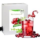 GutFood - 3 Liter Bio Cranberrysaft - Bio Cranberry Saft in praktischer Bag...