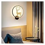 Runde Wandleuchte Elk LED Swan Sconce Peacock for Bedroom Bedside Bathroom...