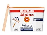 Alpina Rollputz Weiß + 20% gratis inkl. Rührholz – Strukturputz für...
