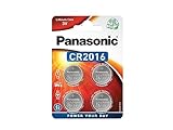 Panasonic CR2016 Lithium-Knopfzelle Dl2016 Ecr2016, 4 Stück