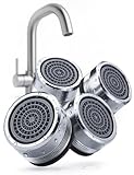 4er Set Wasserhahn Aufsatz M24 aus Messing – Chrom Strahlregler mit...