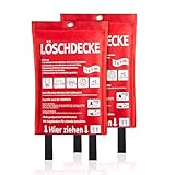 BigDean 2 Stück Löschdecke Küche für Fettbrand sofort einsetzbare XL...