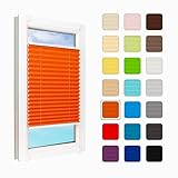 MakoStyl Fenster Plissee Innen ohne Bohren - B 95 H 110 cm Klemmfix Erze...