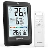 Newentor MAX MIN Thermometer innen außen 24/48 Std./alle Zeiten -...