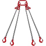 VEVOR 4-Strang Kettengehänge, 1,5 m Krankette mit Haken, G80 Forstkette,...