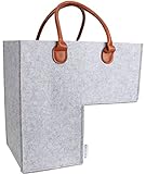 MZSYLK Treppenkorb mit Griffen, Faltbarer L-Form Treppenorganizer Korb Filz...