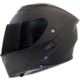 Bluetooth Motorradhelm Motorrad Klapphelm Modularer Helm mit Doppelvisier,...