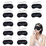 YUGUOLAN 12 Stück Schlafmaske Herren, Damen, Kinder - Schwarz -...
