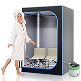 SereneLife mobile Sauna, mini Sauna für 2 Personen, mobile Dampfsauna für...