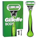 Gillette Body Rasierer Herren, Körperrasierer + 1 Rasierklinge mit 3-fach...