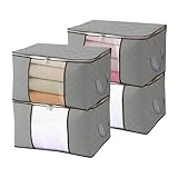 4 Stück 90L Aufbewahrungstasche, Aufbewahrungsbox und Kleideraufbewahrung...