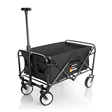 BigDean Bollerwagen faltbar belastbar bis 80kg – Bollerwagen platzsparend...