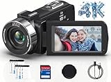 Videokamera 4K Camcorder HD 80MP 30FPS mit IR Nachtsicht, 18X Digitalzoom...