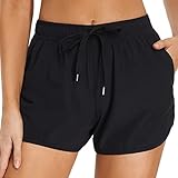 Badeshorts Damen Badehose Schnell Trocknendes Boardshorts mit Futter...