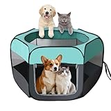 Dhqkqg Welpenauslauf, 110x110x60cm Faltbar Welpenlaufstall, Laufstall Hund,...