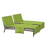 Erwin Müller Liegetuch mit Reißverschlusstaschen 2er-Pack Walk-Frottier...