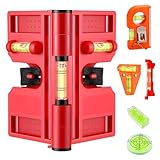 LEAUM 6 Teiliges Set Wasserwaage, Eckwasserwaage Pfostenwasserwaage...