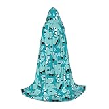 YQxwJL Hai mit Sonne Glasdruck Karneval voller Länge Kapuzenumhang für...