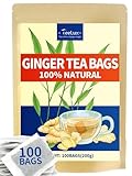 TeeLux Ingwer Tee Beutel 100 Stück, Vegan, Rein Natürliche Ingwerwurzel,...