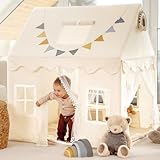 GANZKIND® Spielhaus Kinder Indoor mit 2 Eingängen & 5 Fenstern |...