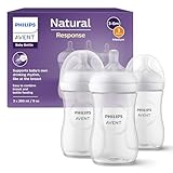 Philips Avent Babyflaschen Natural Response – 3x Babyflaschen, 260 ml,...