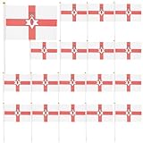 FOMIYES 50 Stück Nordirland Handfahnen Polyester Kleine Nationalflaggen...