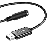 DuKabel USB Externe Soundkarte USB auf 3.5mm Klinkenbuchse (4 Pole CTIA)...