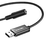 DuKabel USB Externe Soundkarte USB auf 3.5mm Klinkenbuchse (4 Pole CTIA)...