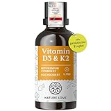 Vitamin D3 + K2 (50ml) - Hoch bioverfügbar durch Original K2VITAL® 99,7%...