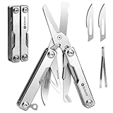 Mini Scissors Tools, BIBURY 8 in 1 Rettungsschere EDC Multitools Mit...