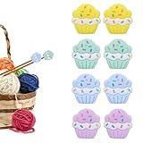Lnngub 8 Stück Stricknadelstopper, Kuchen-Stricknadel Stopper Weicher...