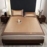 Kühlende Isomatte, faltbare Rattan-Bettmatte mit Eisseide, atmungsaktives...