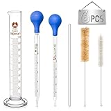 Glas Pipette Dropper, 2 Stück Transfer Pipette 5ml 10ml, Glas Messzylinder...