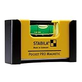 STABILA Mini-Wasserwaage Pocket PRO Magnetic mit Gürtel-Clip, 7 cm,...