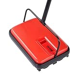 VEVOR Teppichkehrer Teppichbodenkehrmaschine manuell, Bodenkehrer mit 300...