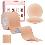 Hbaid Brust Tape Klebe BH Push Up, Boob Tape BH Rückenfrei Trägerloser BH...