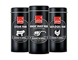 Hartkorn - Fleisch Rub Gewürzset (3-teilig) Shake´n Grill (Geflügel Rub,...